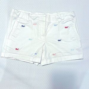 CUTE! White with multicolored whales. Vineyard Vines size 14, adjustable waist